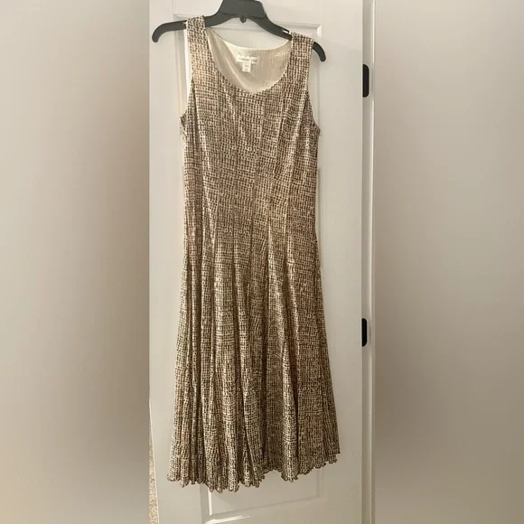 Coldwater Creek Brown Geometric Dress - Picture 1 of 5